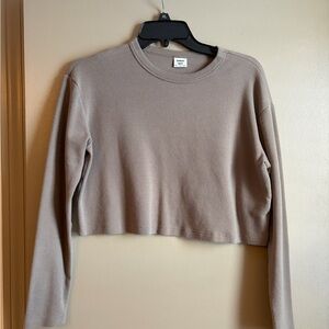 Sunday Best Taupe Crop Top